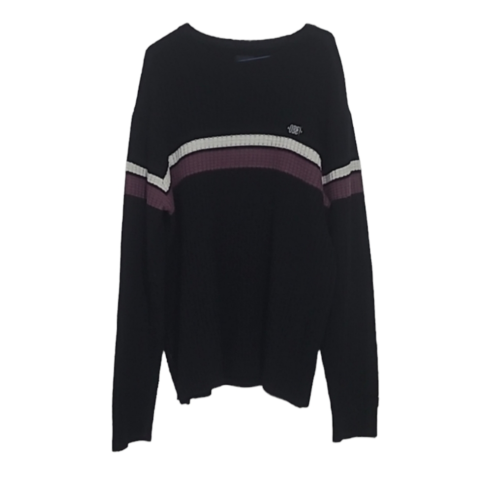 Obey Worldwide Waffle Knit Stripe Wool Blend Sweater